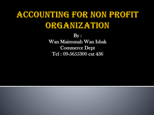 accounting for non profit organization