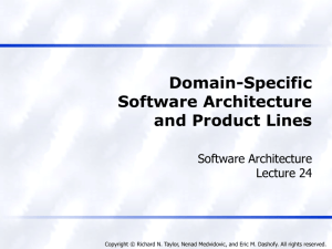 Domain-Specific Software Architecture and Product Lines