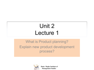 Managing the New Product Development Process