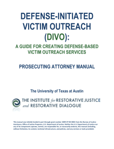 defense-initiated victim outreach (divo)