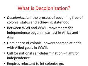 2016 Decolonization in Africa Background