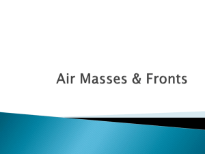 Air Masses & Fronts - Warren Hills Regional School District
