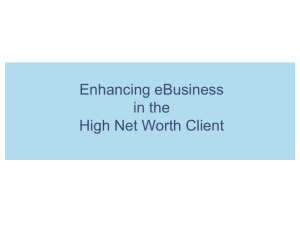 Enhancing eBusiness in the High Net Worth Client
