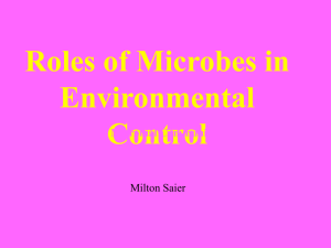 Microbes and the Environment