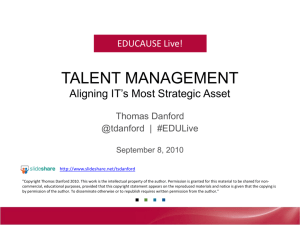 WHAT IS TALENT MANAGEMENT?