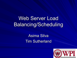 Web Server Load Balancing/Scheduling