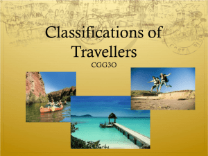 Classifications of Tourism