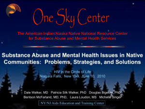 Substance Abuse and Mental Health Issues in