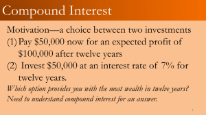 How much money do we need to invest today at an interest rate of 3