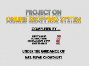 Online Shopping system (final)