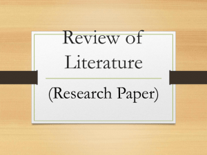 Review of Literature PowerPoint