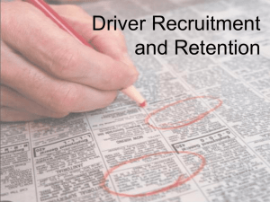 Driver Recruitment and Retention