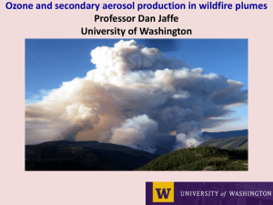 Ozone and secondary aerosol production in wildfire plumes