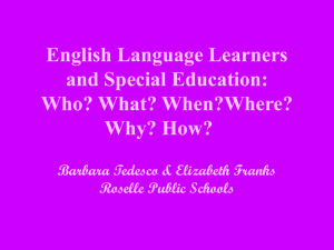 Effective Assessment Practices of English Language Learners with