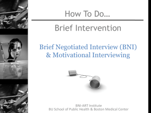 Motivational Interviewing & The BNI Toolkit
