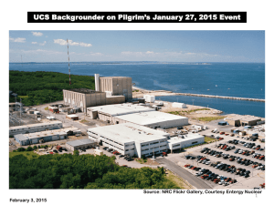 UCS Backgrounder on Pilgrim's January 27
