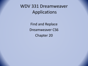 WDV 331 DW Applications-Find and Replace