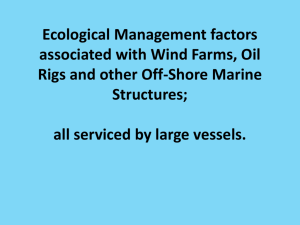 Ecological Management factors associated with Offshore Wind Farms