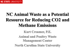 NC Animal Waste as a Potential Resource for Reducing CO2 and