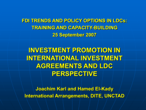 Recent developments in International Investment Agreements