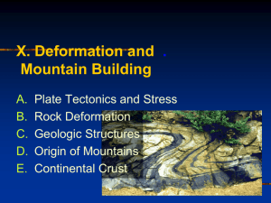 Deformation and Mountain Building