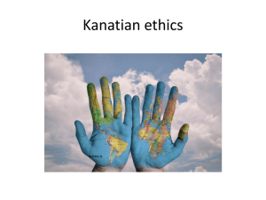 Kanatian ethics - Infused Learning