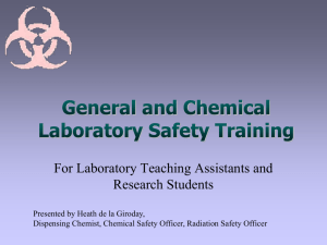 General and Chemical Laboratory Safety Training