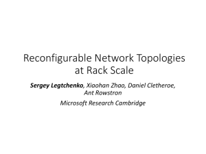 Reconfigurable network topologies at rack scale