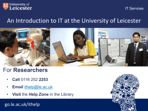 Researchers - University of Leicester