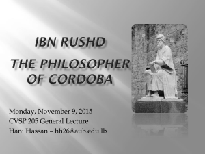 IBn Rushd: The Philosopher of Cordoba