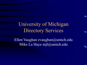 University of Michigan Directory Services