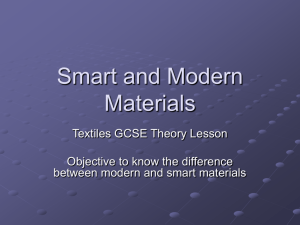Smart and Modern Materials (Textiles)