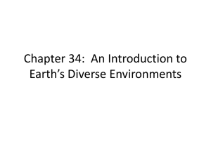 Chapter 34: An Introduction to Earth*s Diverse Environments