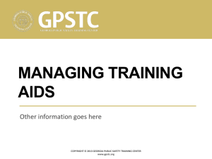 Managing Training Aids - Instructor Training Course