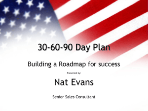 30-60-90 Day Plan - Sample Templates