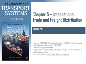 Chapter 5 - International Trade and Freight Distribution