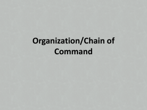 Organization/Chain of Command