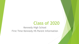 Class of 2020 First Time Parent Presentation