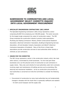 submission to communities and local government select committe