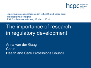 The Health and Care Professions Council
