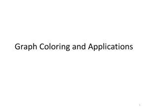 Graph Coloring and Applications