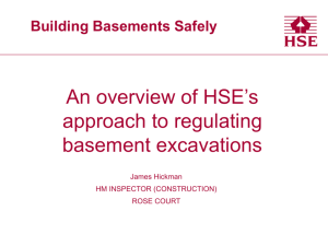 Basement Excavations - London Health and Safety Group