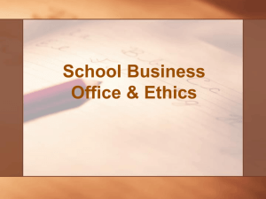 School Business Office & Ethics