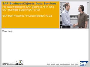 Overview of SAP Best Practices for Data Migration