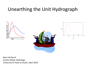 Building the Unit Hydrograph