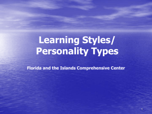 Learning Styles/Personality Types