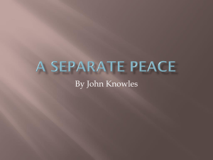 A Separate Peace - Gonzaga English