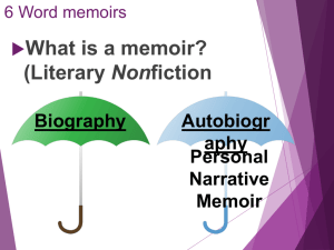 6 Word Memoirs - Northwest ISD Moodle