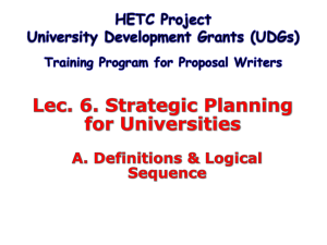 Lec 6A. Strategic Planning for Universities