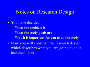 Notes on Research Design